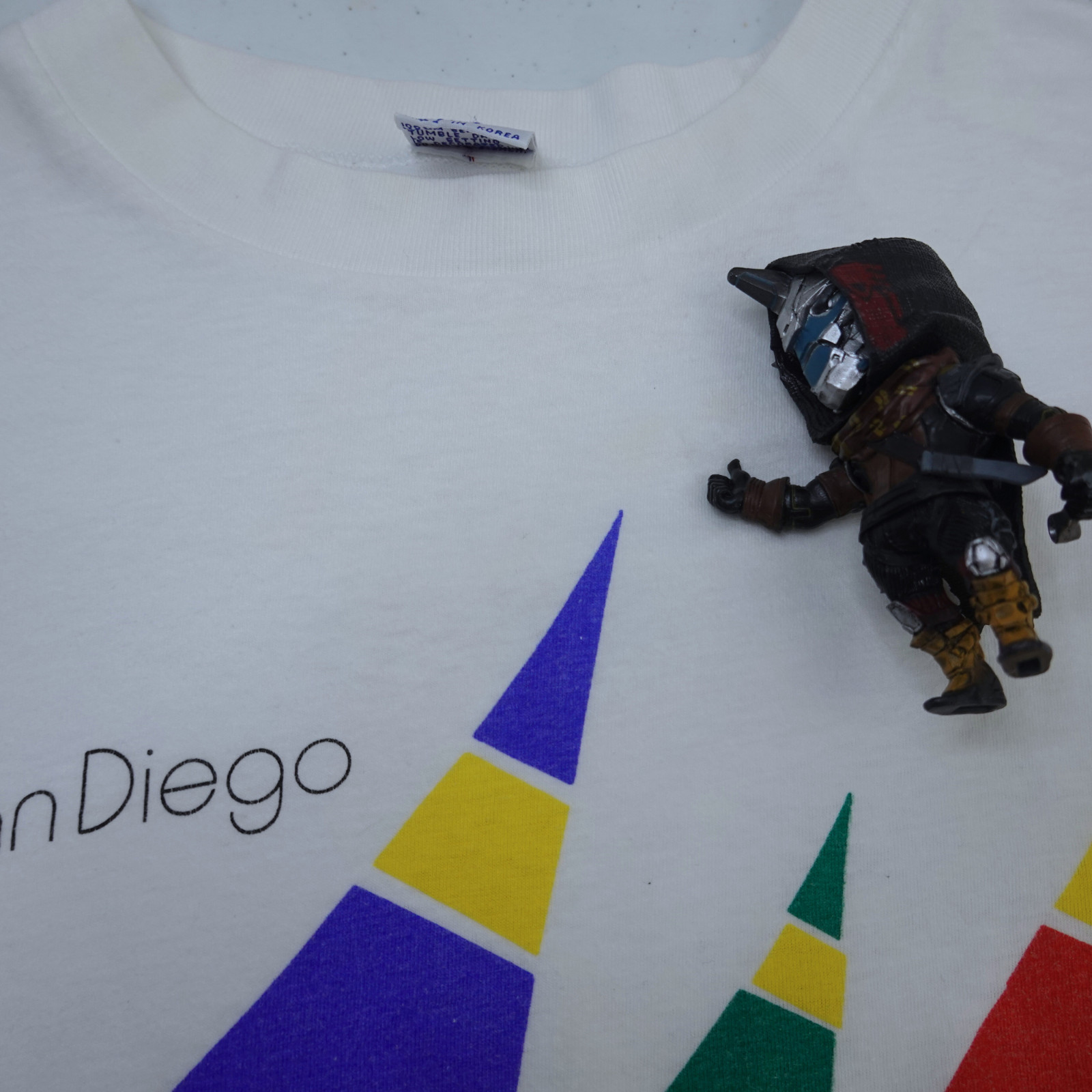 Vintage 80s San Diego California Tee Sz L BYC Korea Sailboat Graphic T-Shirt