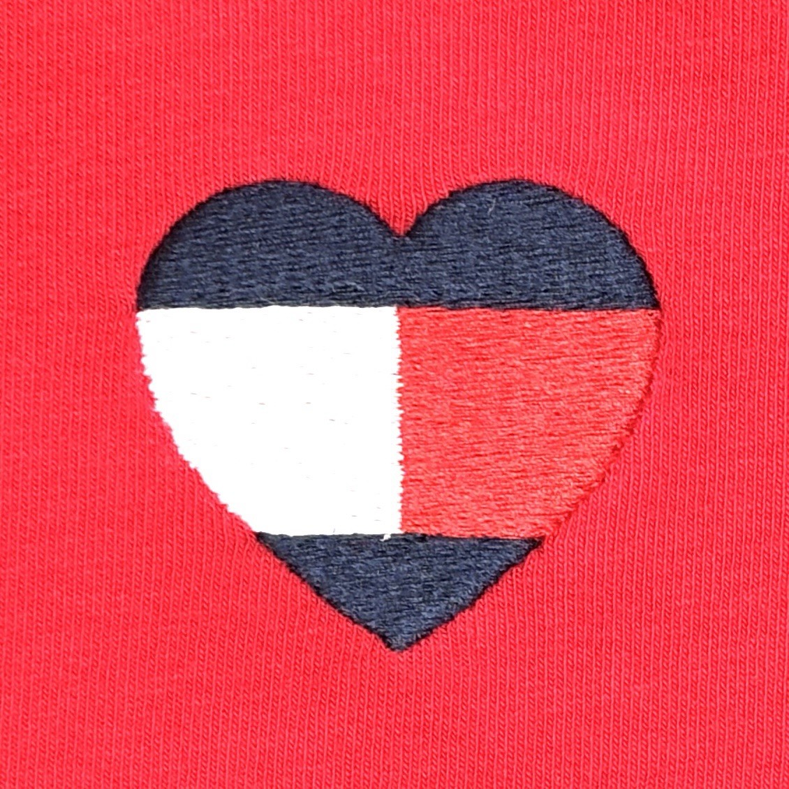 Tommy Hilfiger Women’s Size XL Red Cotton Blend Pullover L/S T-Shirt Heart Logo