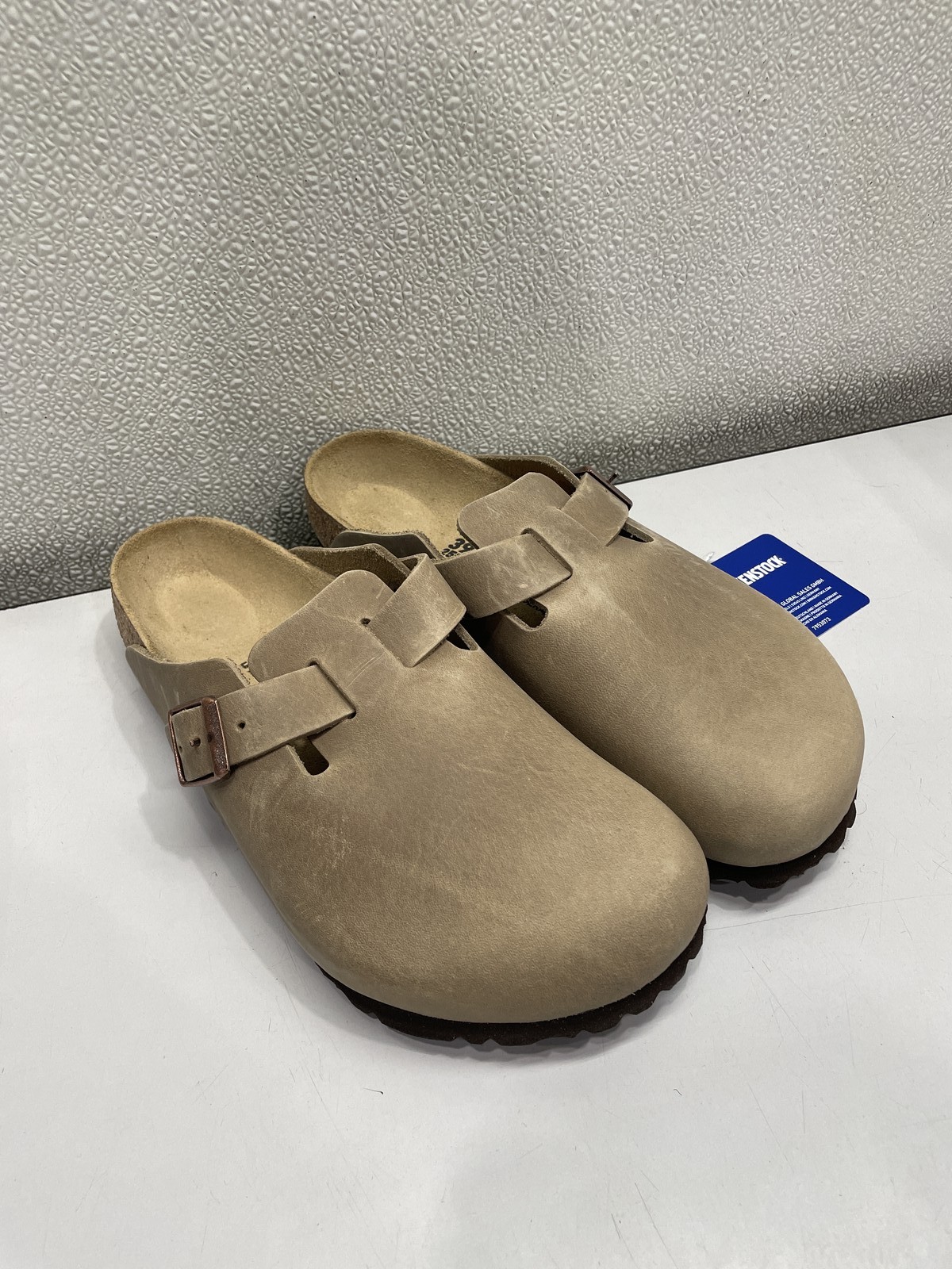 Birkenstock Boston Oiled Leather Clog Unisex W8, M6 In Tobacco Brown