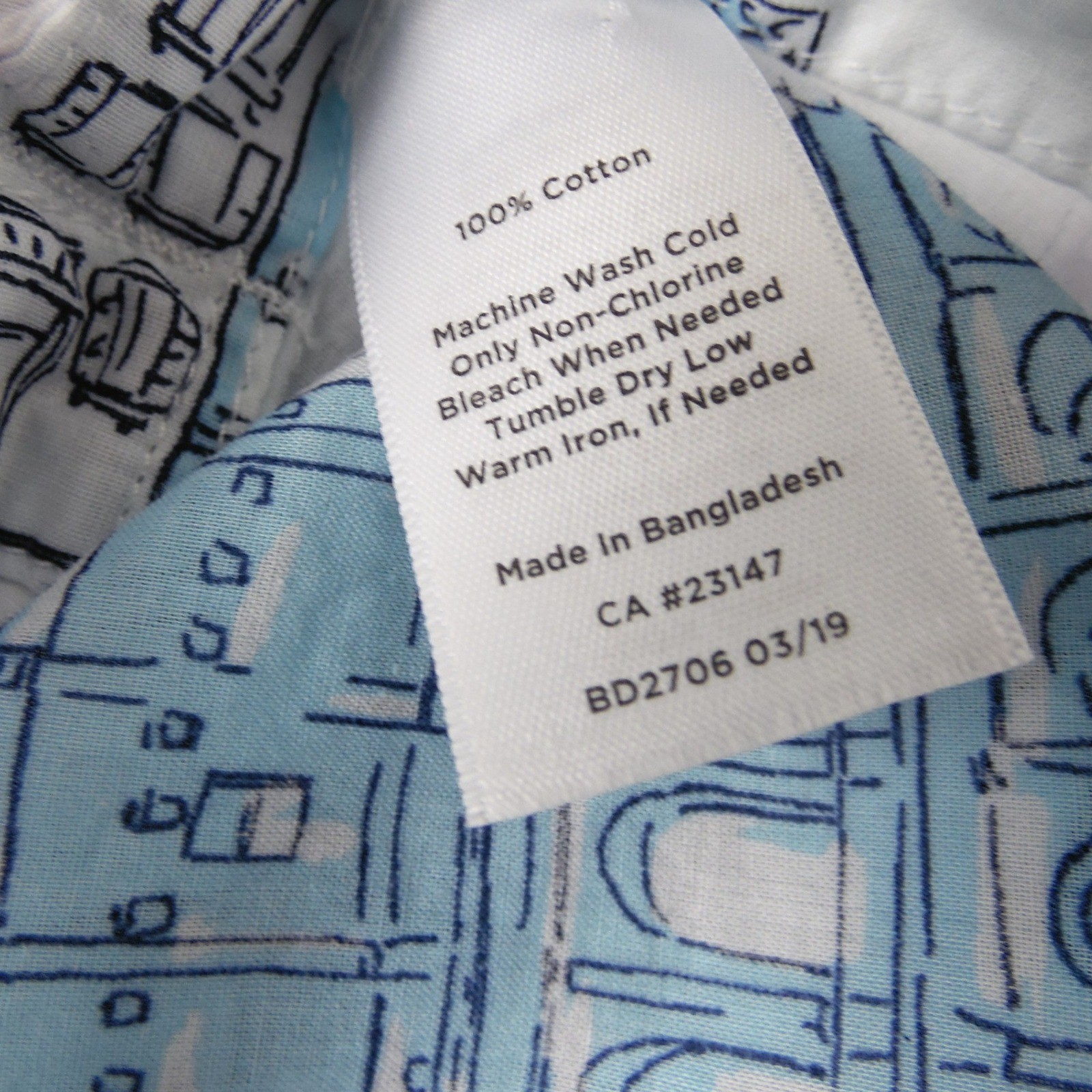 Talbots Roman Holiday Novelty 100% Cotton Popover Shirt Womens XLP Extra Large