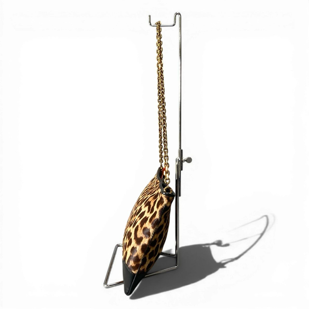 Christian Louboutin Cowhair Pony Hair Leopard Chain Shoulder Bag Ta1 Used