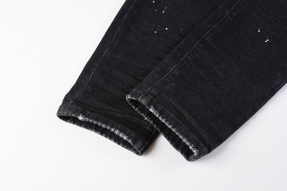 2026 New purple brand men’s personality Fashion Slim Fit Jeans