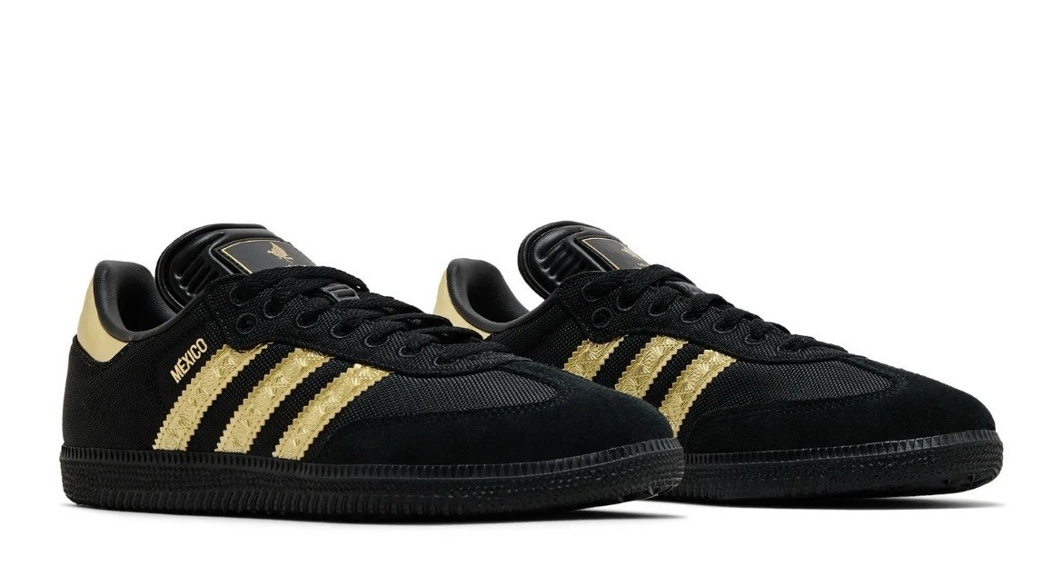 Adidas Men’s Samba 2025 Mexico Kit Multiple Sizes Black Gold |JH5656| NEW
