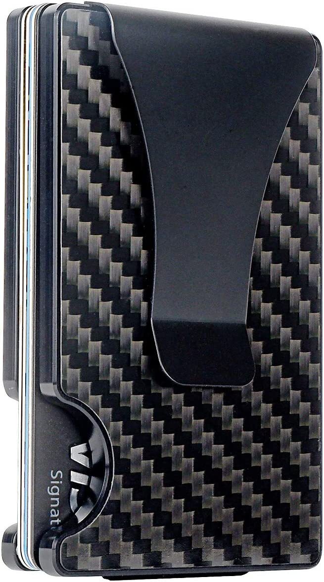 Minimalist Slim Wallet for Men SCREWLESS Metal Carbon Fiber Card Holder Hombres