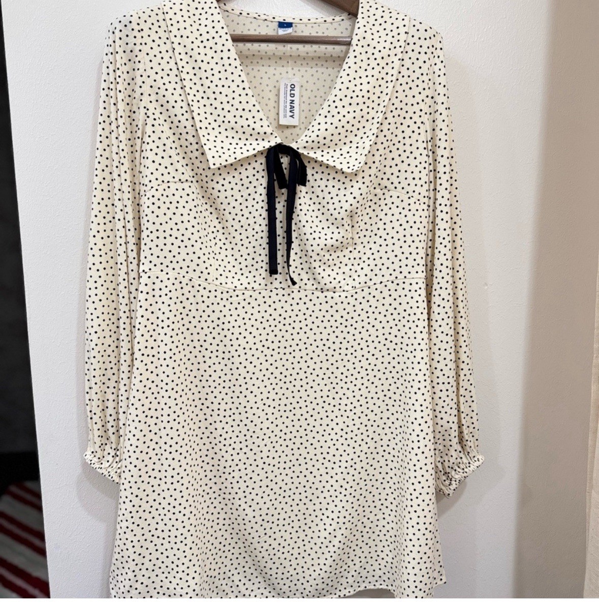 Edgy, Pinterest-inspired Polka Dot Peter Pan Collar Dress/Puff sleeve