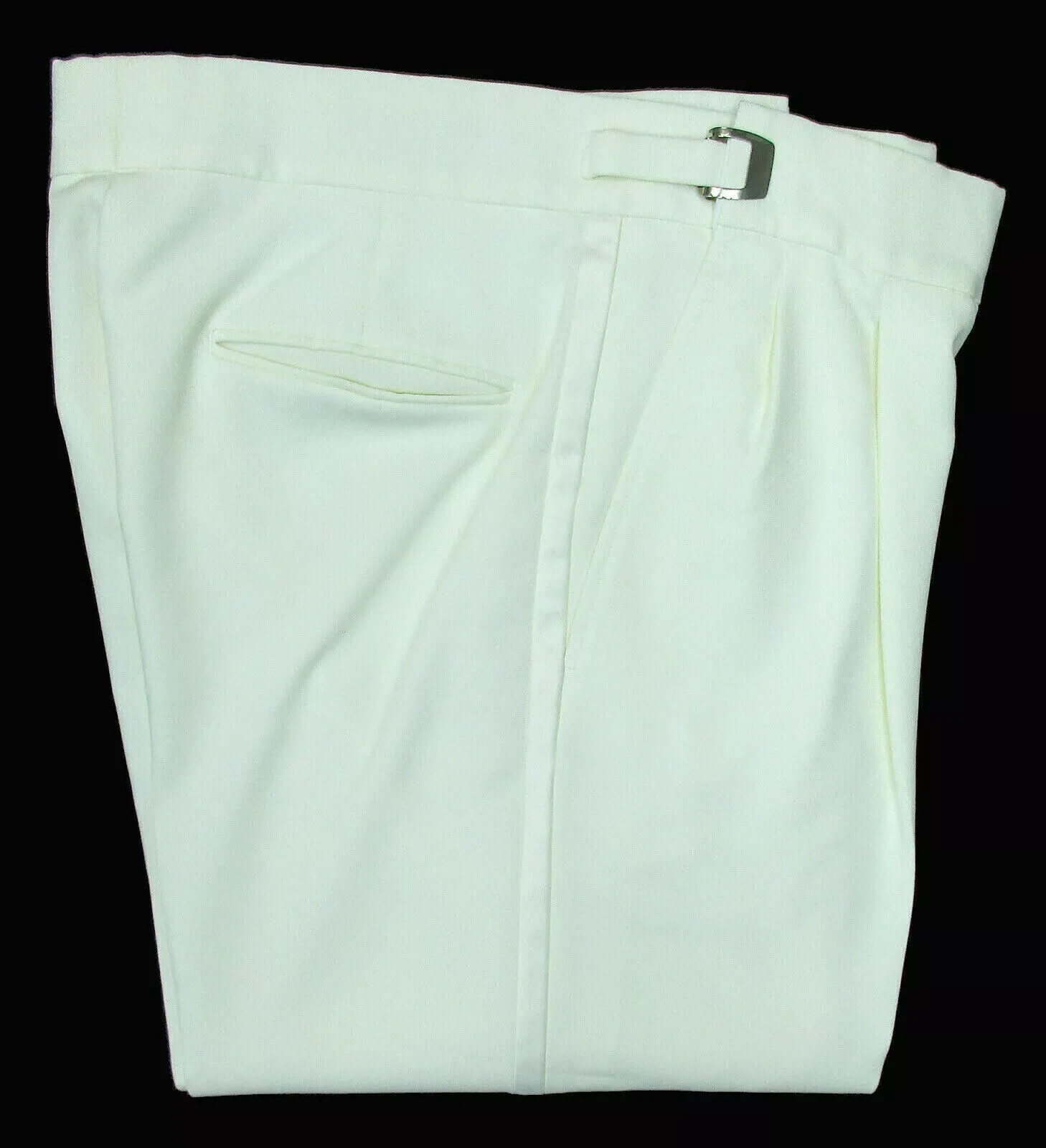 Men’s White Tuxedo Pants Adjustable Waist with Satin Stripe Machine Washable