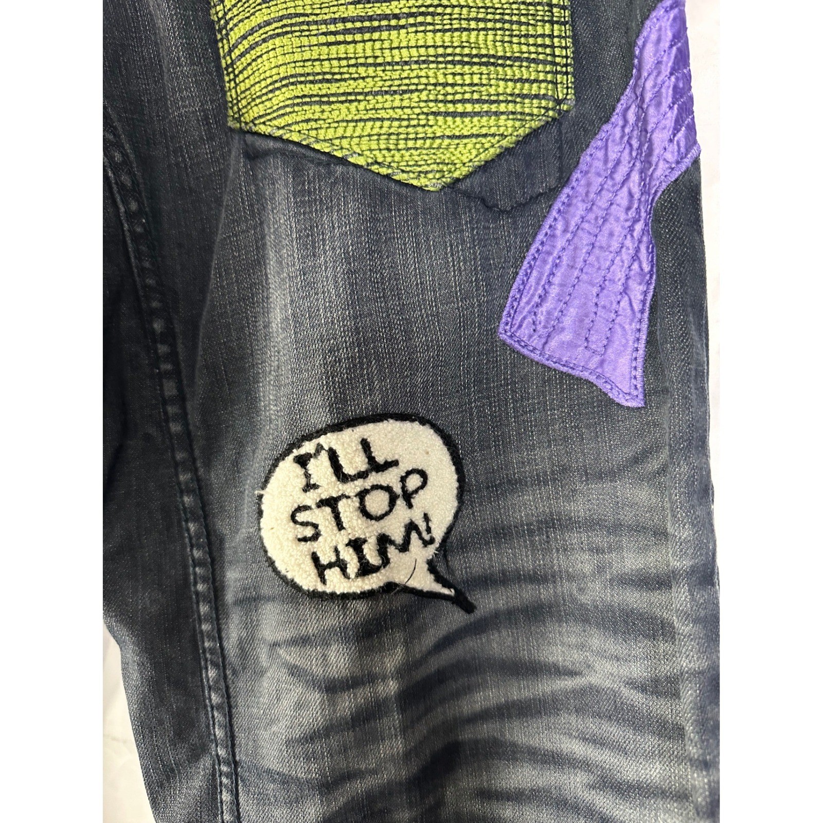 Lot 29 DC Comics Embroidered The Riddler Jeans Size 34′ Waist
