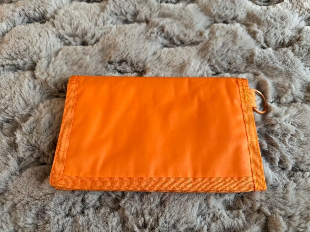 Porter Capsule Orange Leather Long Wallet Used Excellent Condition