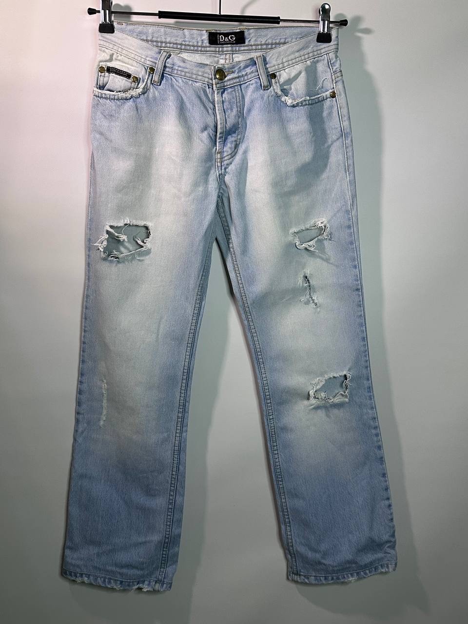 Vintage D&G Dolce Gabbana Ripped Destroyed Jeans Grunge Cult Denim Itierre 28