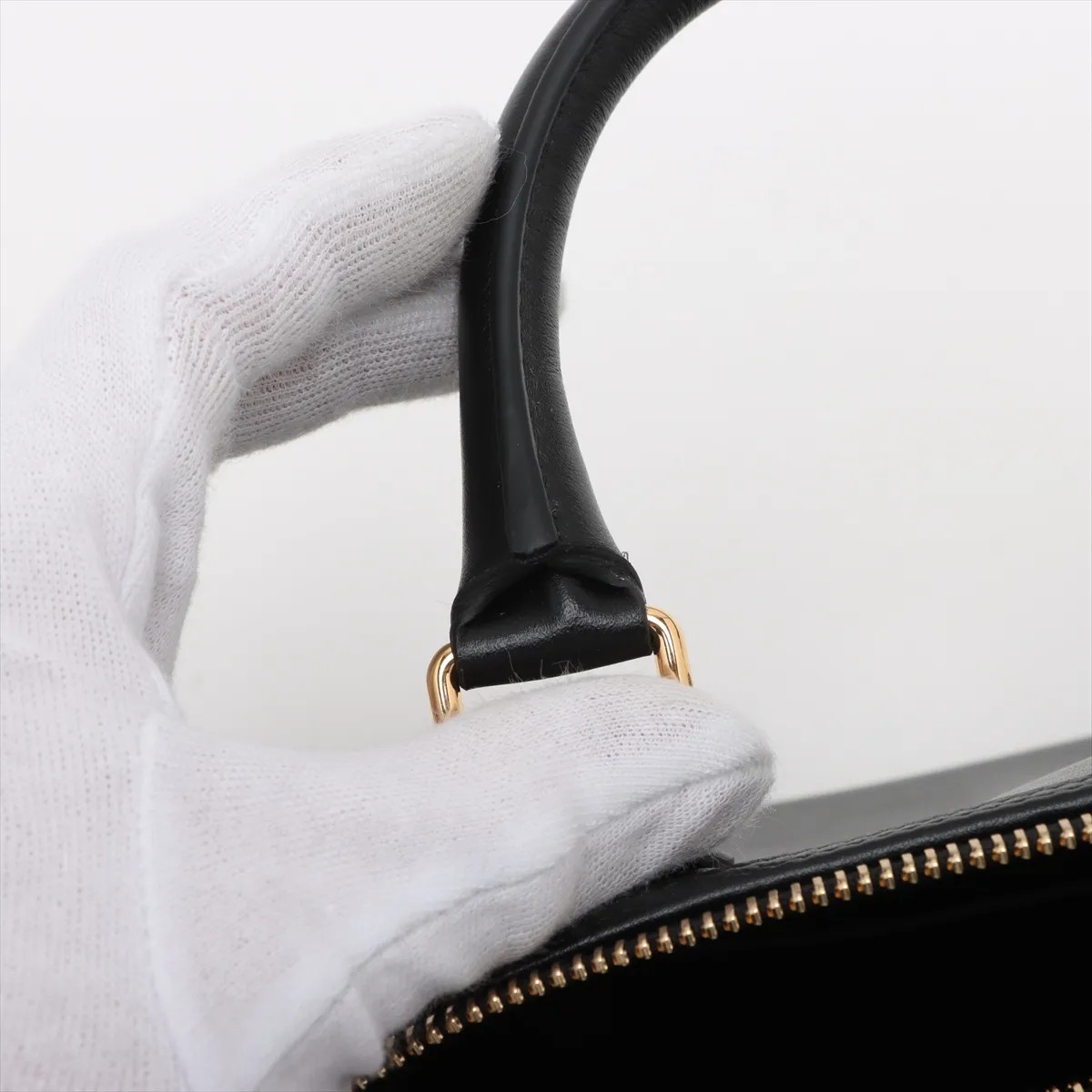 Celine Cuir Triomphe Small Boston Leather 2 Way Handbag Black