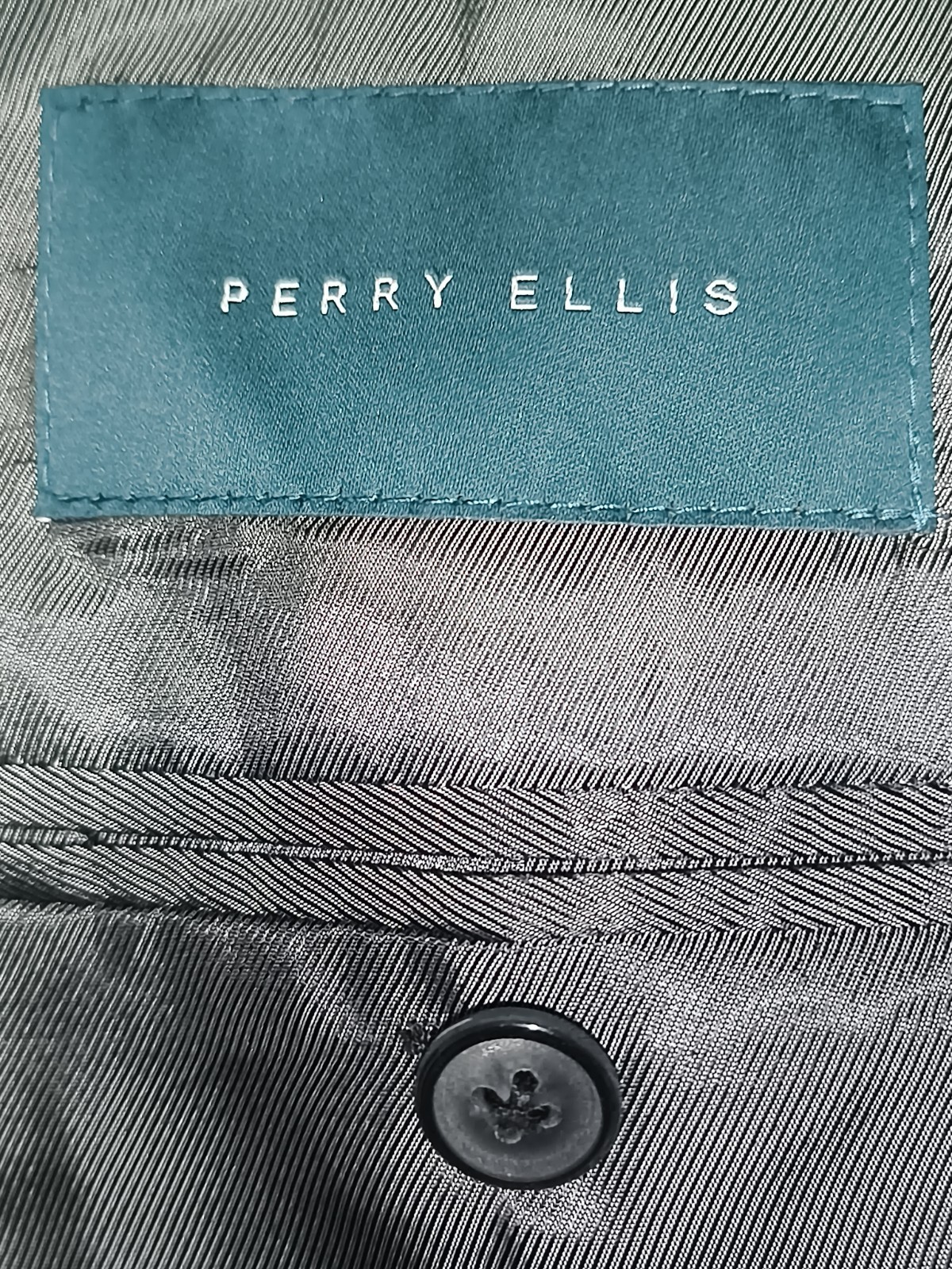 Perry Ellis Blazer Mens Size XL Black Slim Fit Sport Coat Suit Jacket