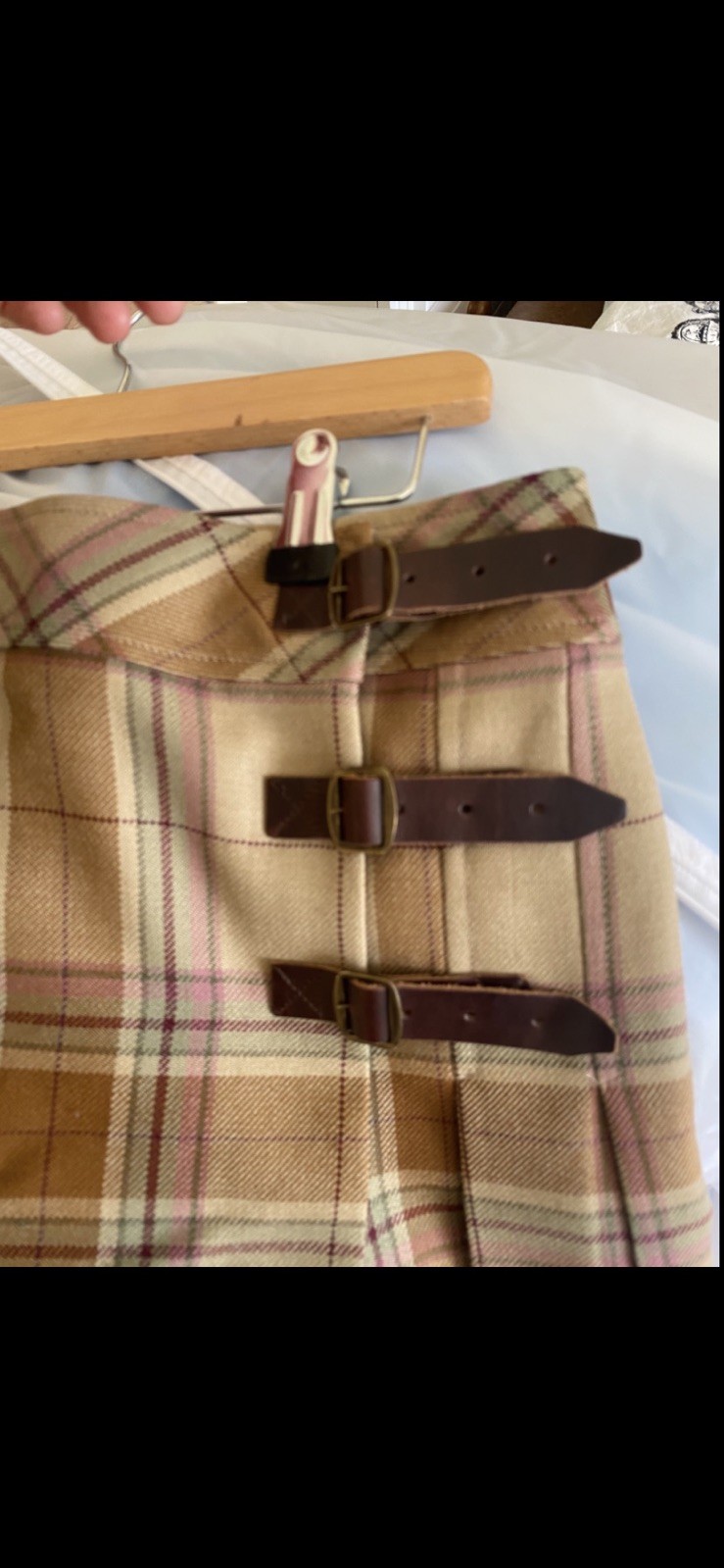Really Wild Ladies Kilt Skirt With Buckles Wool Tweed worn once
