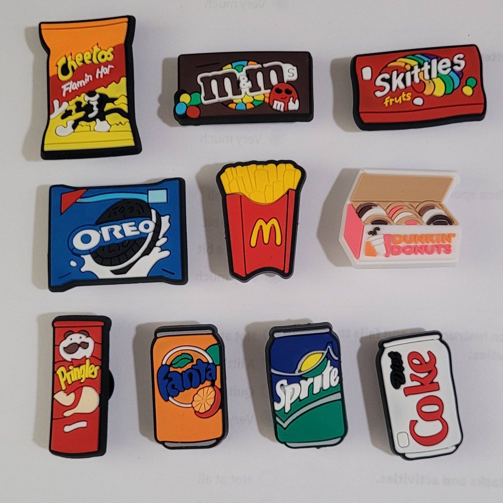 10 Pcs. Food Charms For Crocs