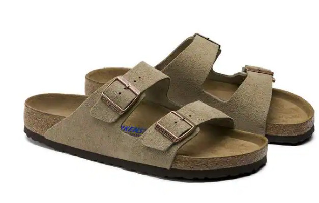 Birkenstock Arizona Soft Footbed Suede Leather Sandals Taupe/Mocha/Black/Mink