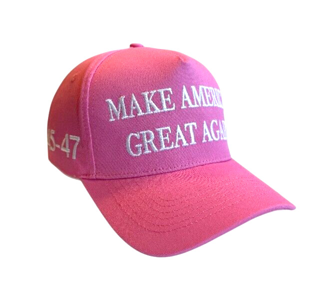 Trump 45-47 Hat Make America Great Again Pink Snapback MAGA US Seller!