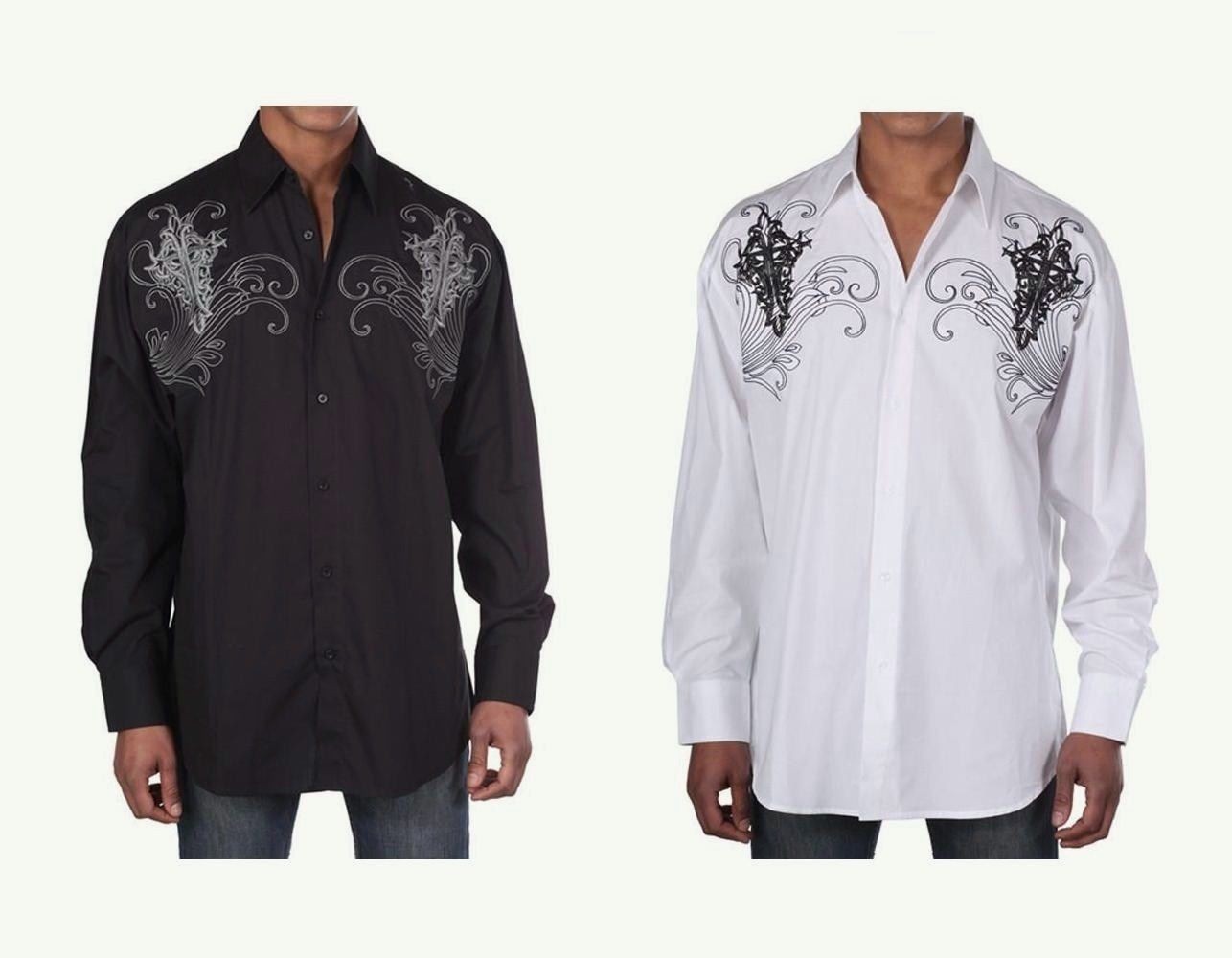 Men’s 100% Cotton Stylish Casual Fashion Shirt With Embroidered Design SG42