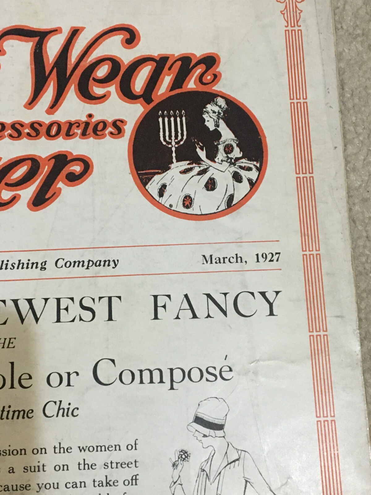 Vtg 1927 Ladies Wear Buyer Magazine for Woman, Dept & General Stores, Canada