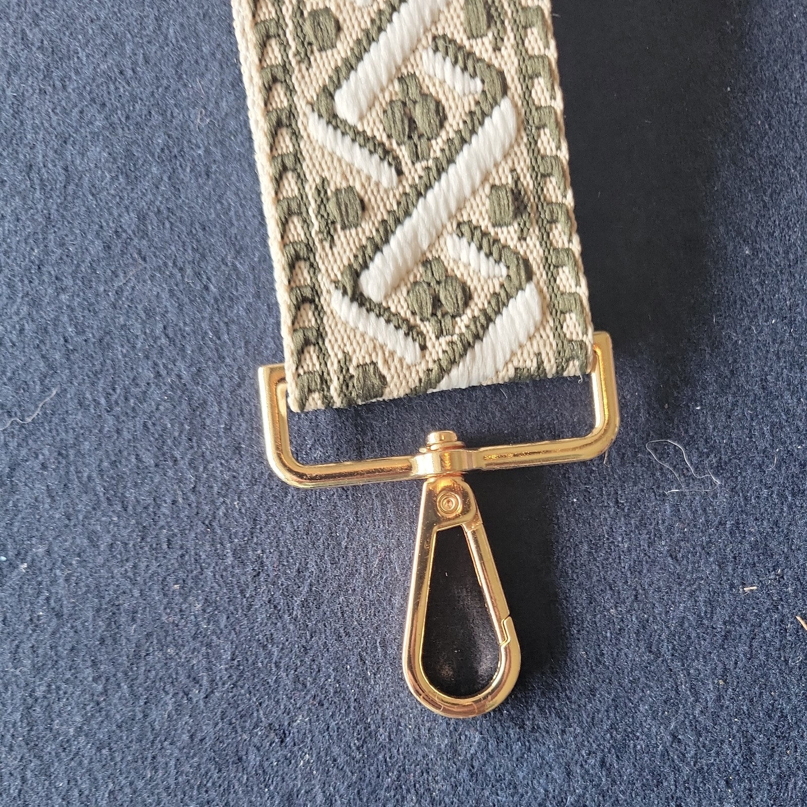 Fashion Shoulder Strap Adjustable Replacement Green/ white/ tan 2in