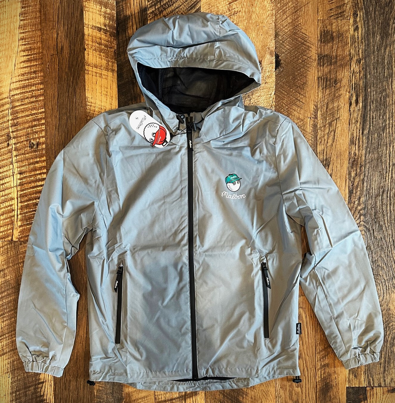 New Men’s Malbon Rain Golf Jacket Shell Performance Full Zip Hooded Jacket