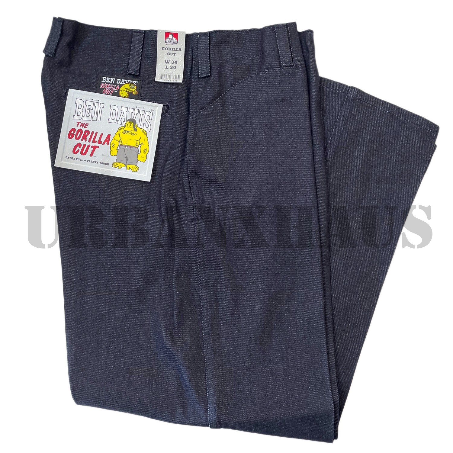 BEN DAVIS MEN’S GORILLA CUT BLACK & INDIGO DENIM PANTS