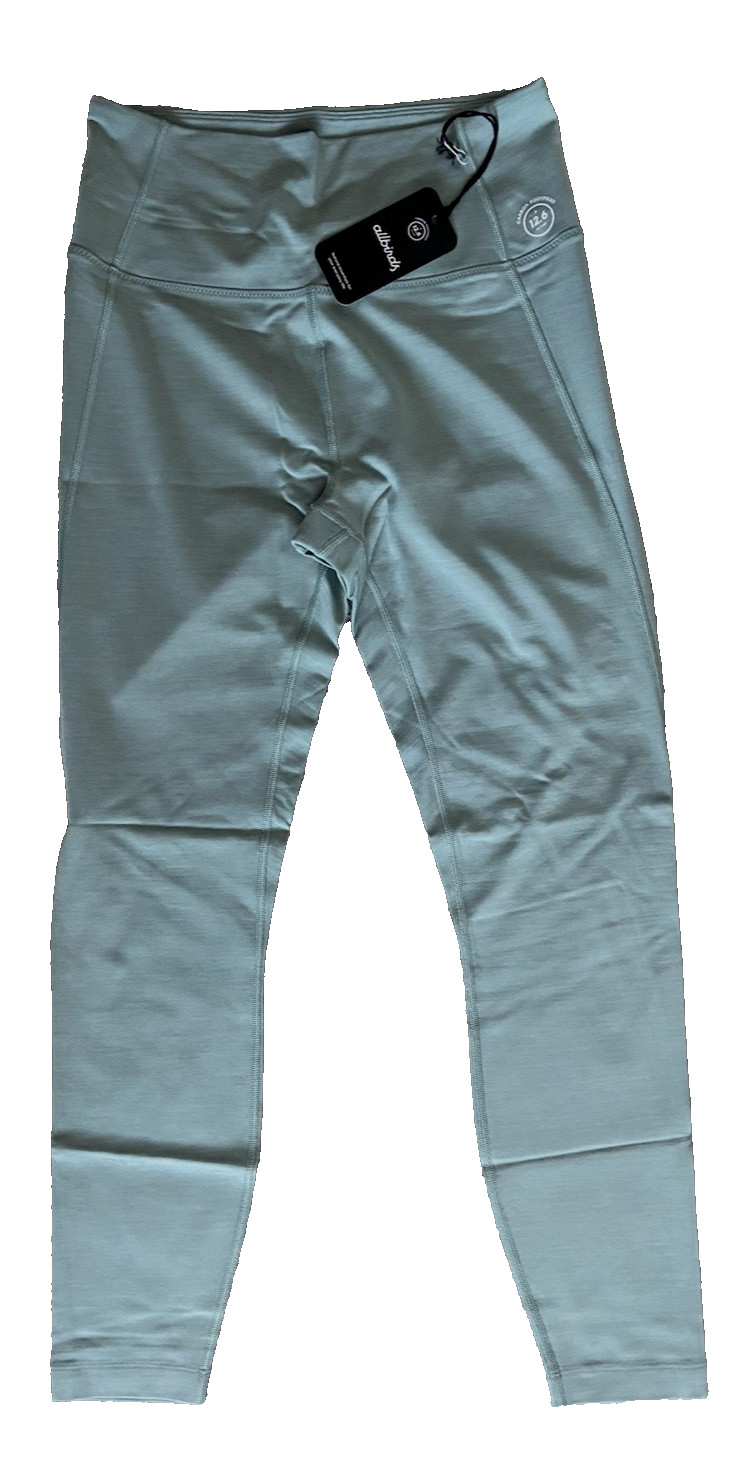 Allbirds Merino Wool Blend Natural Flow Leggings Light Green Hush M Retail $98