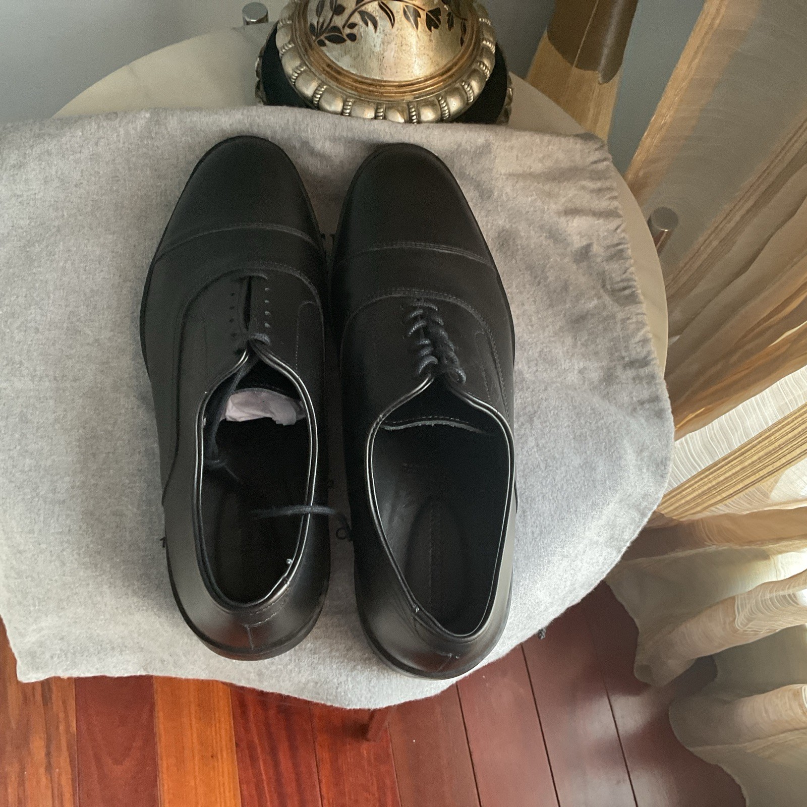 Allen Edmonds Park Avenue Cap Toe Oxford Leather Shoes Size 10 Black Made in USA