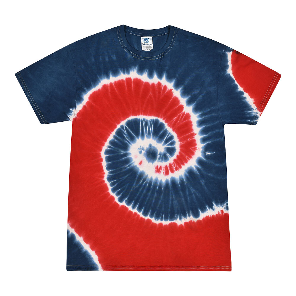 Tie Dye T-Shirts Multi-Color Adult XL 100% Cotton Colortone