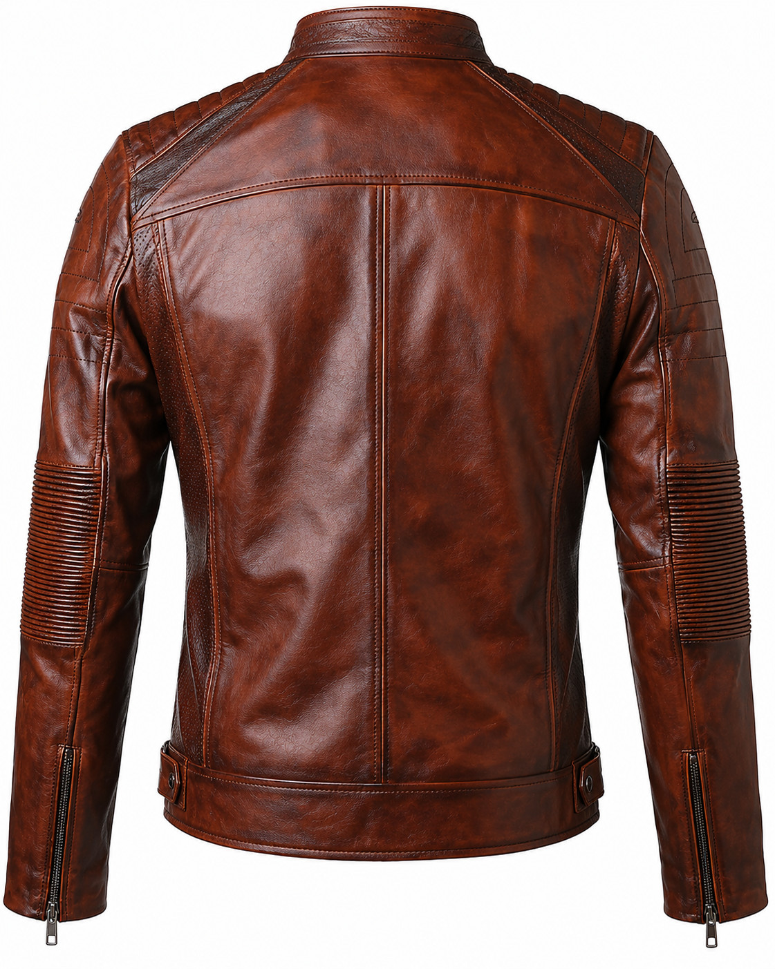 Men’s Vintage Brown Leather Biker Jacket | Premium Genuine Leather Jacket