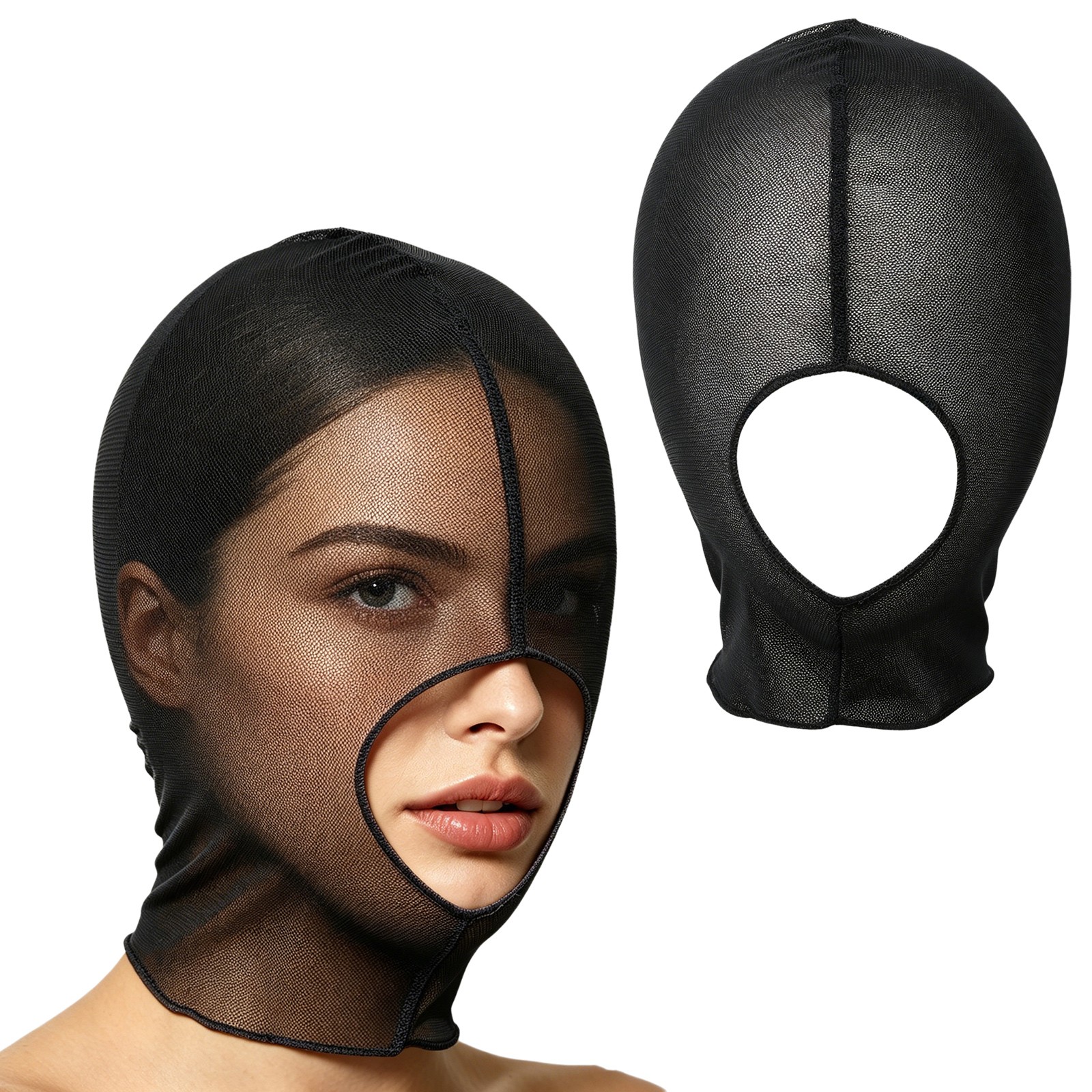 Unisex Full Face Open Mouth Mask Party Head Cover Fashionable Headgear Rave