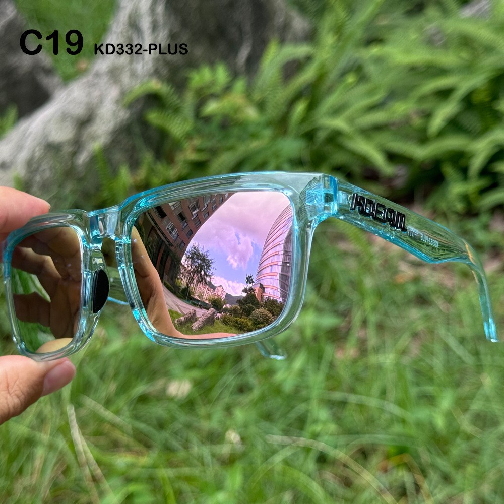KDEAM Unisex Oversize Polarized Square Sunglasses Outdoor Driving Sport Glasses