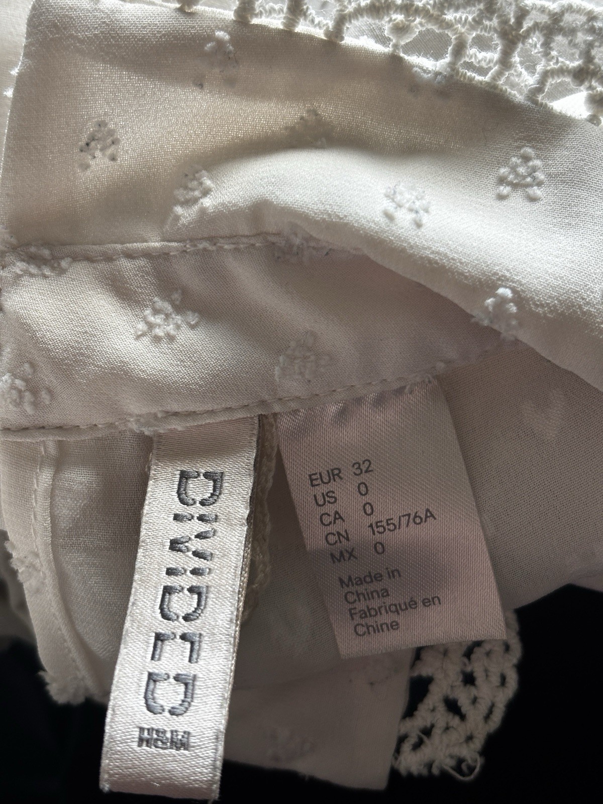 Divided Cream Peter Pan Collar Sheer Blouse with Subtle Dot Texture