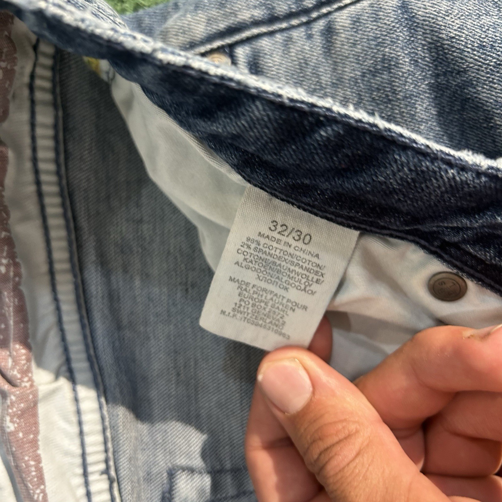Distressed blue denim &Supply Polo Ralph Lauren jeans relaxed fit Size: 32″