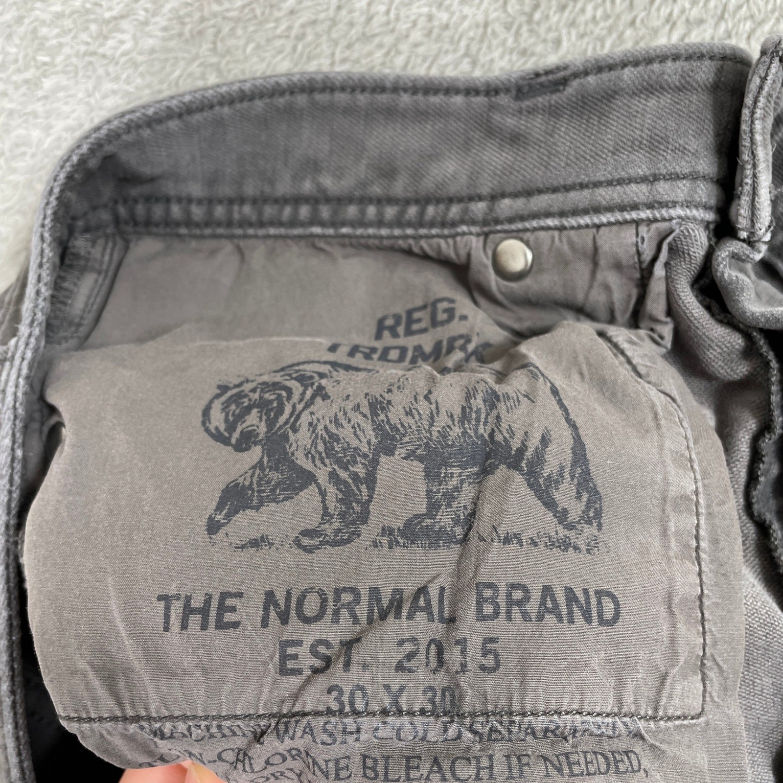 The Normal Brand Normal Slim Pants Mens 30×30 Gray Stretch Cotton Blend Chino