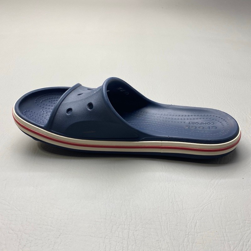 Crocs Adult Bayaband Slide Classic Women’s 12 Men’s 10 Navy Blue Red 1523