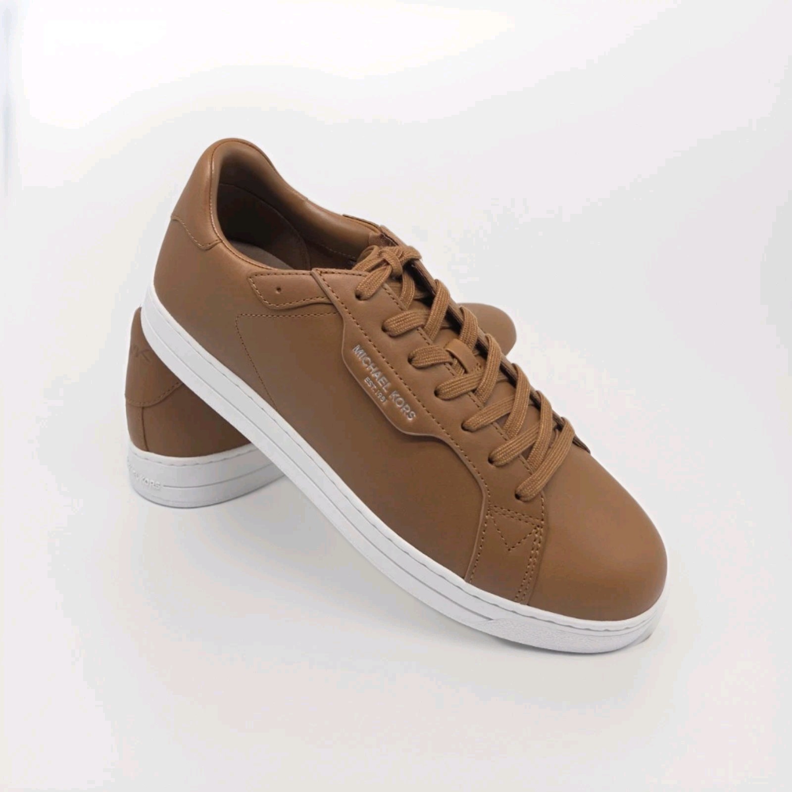 Michael Kors Men’s Lugage Brown Keating Leather Sneakers SIZE 9M/9.5M/10M NIB