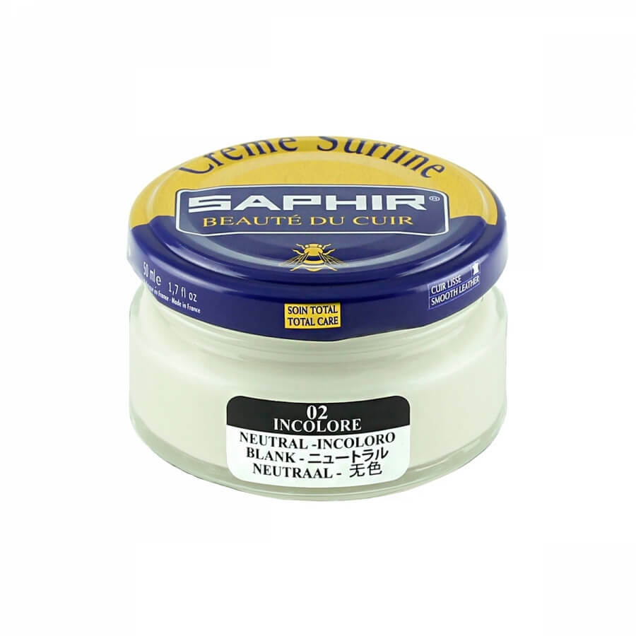 Neutral Saphir Shoe Cream 50ml Jar – Made in France – Beaute du Cuir