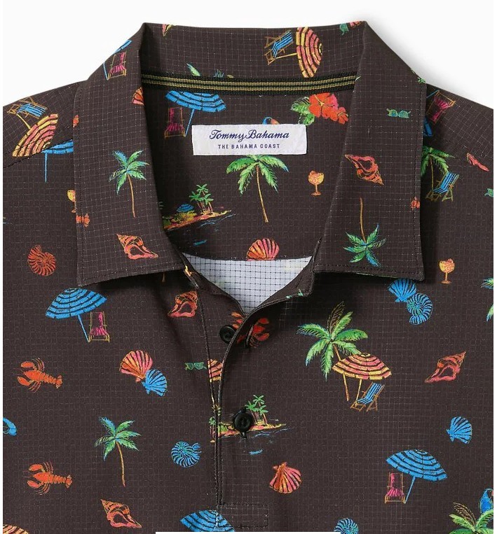 Tommy Bahama COAST PALM VILLA Island Zone GOLF Polo Shirt, $120, Lge, XL