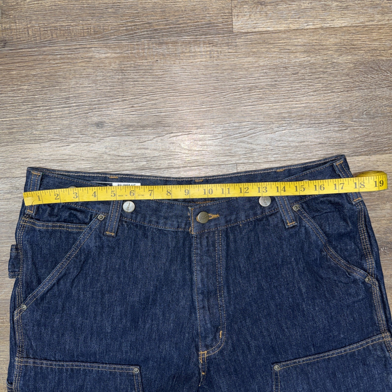 Carhartt Double Knee Rugged Flex Relaxed Fit Logger 103890-l10 Denim 36×34