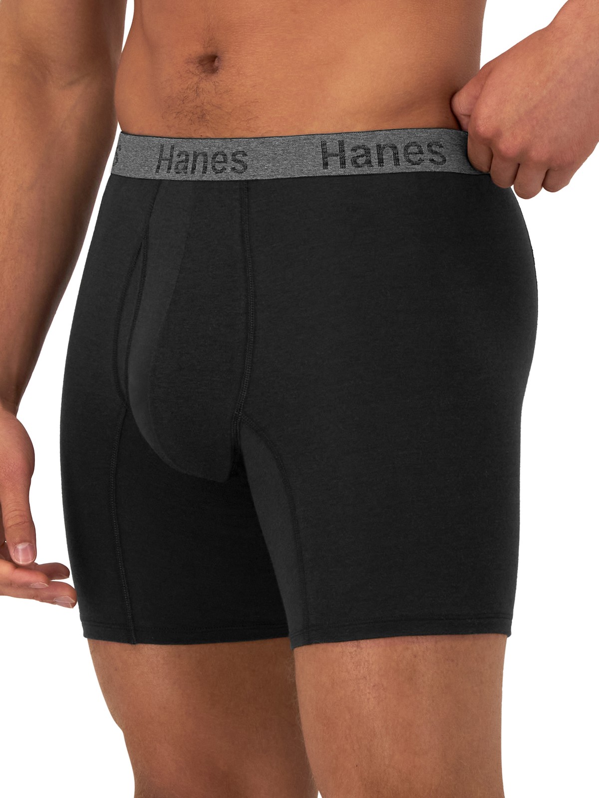 Hanes Men’s 3-Pack Comfort Flex Boxer Briefs Fit Ultra Soft Cotton Stretch Wick