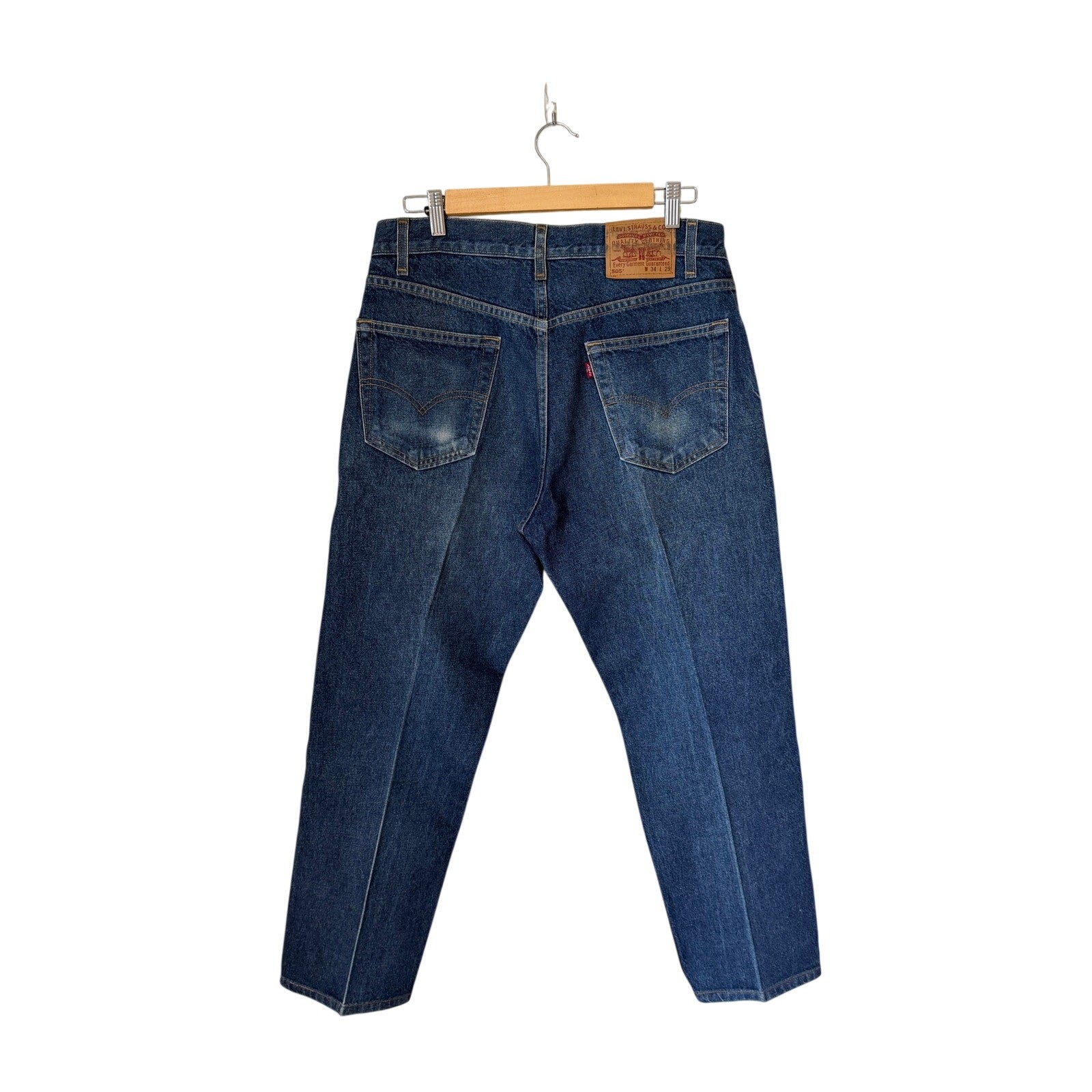 Levi’s 505 Regular Fit Jeans Men’s 33×29 Blue Medium Wash Straight Leg Denim