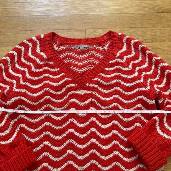 Gap Orange & White knit sweater, Women’s Small