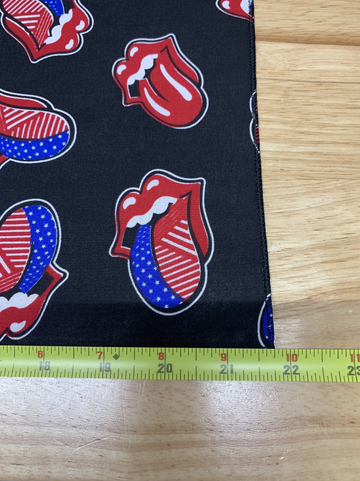 Rock & Roll 22×22 Bandanna USA Made 100% Cotton Bikers to Hikers Crafts Costumes