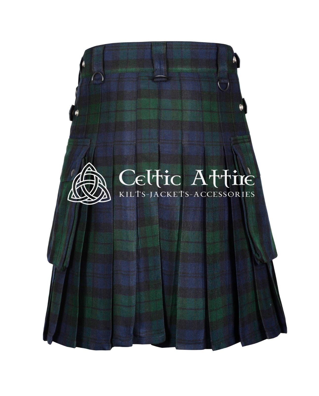 Black Watch Tartan Kilt – 8 Yards – Utility – Hybrid Kilts by Celtic Attire