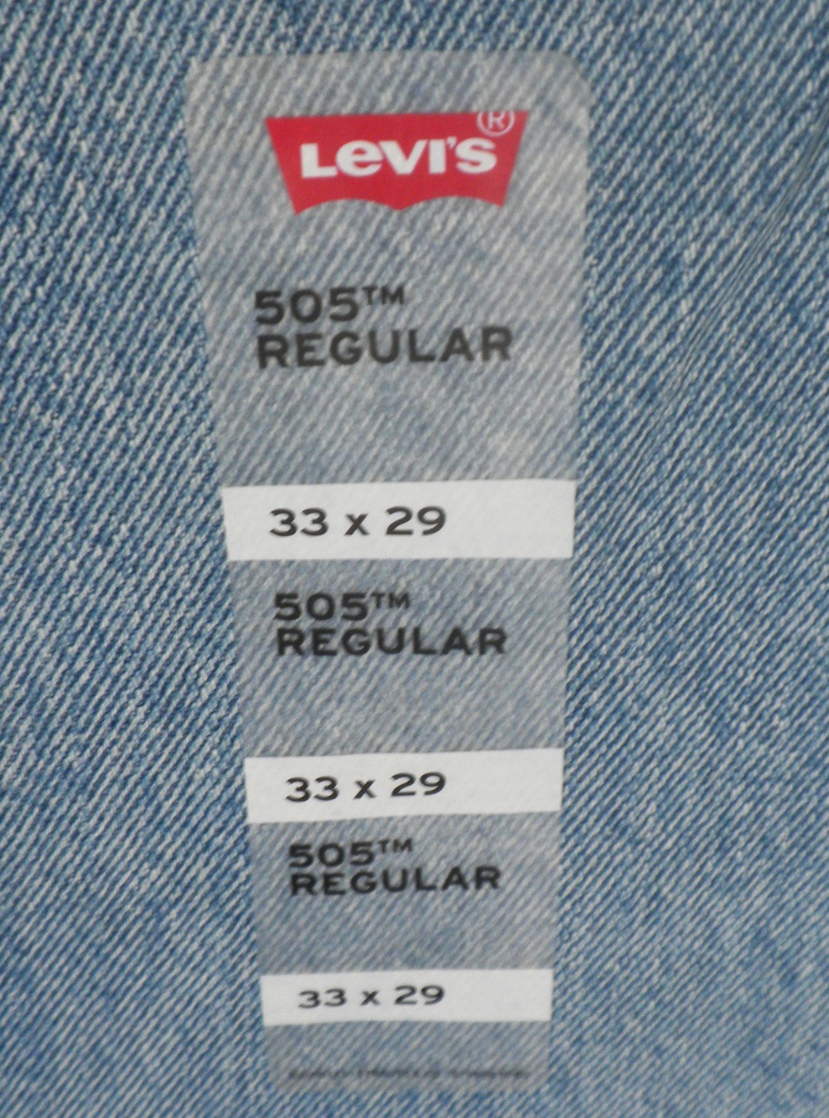 Levi’s 505 Regular Men’s Straight Leg Jeans Size 33 x 29