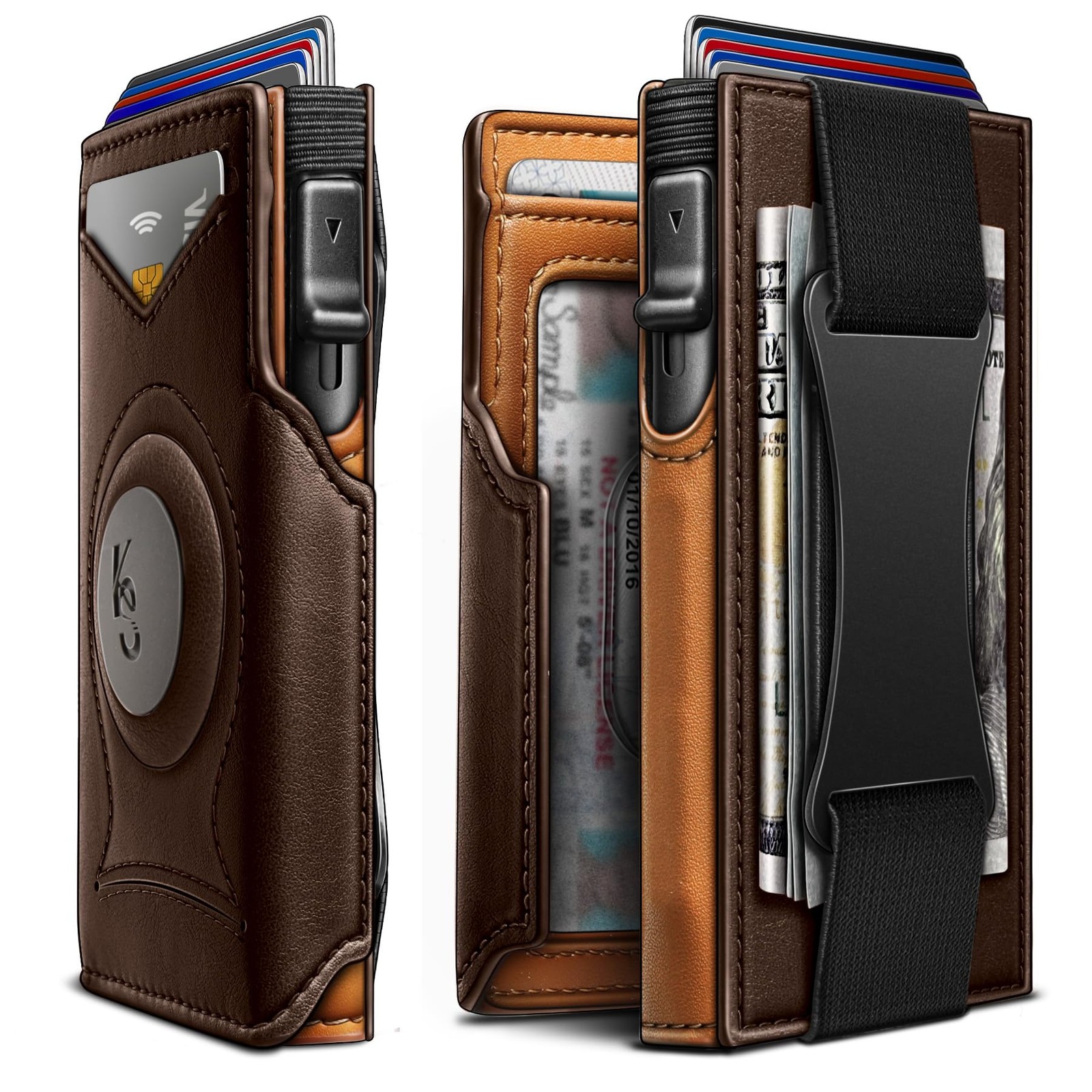 Airtag Wallet Men Gift,Mens Slim Front Pocket Wallet Money Clip Standard or A…