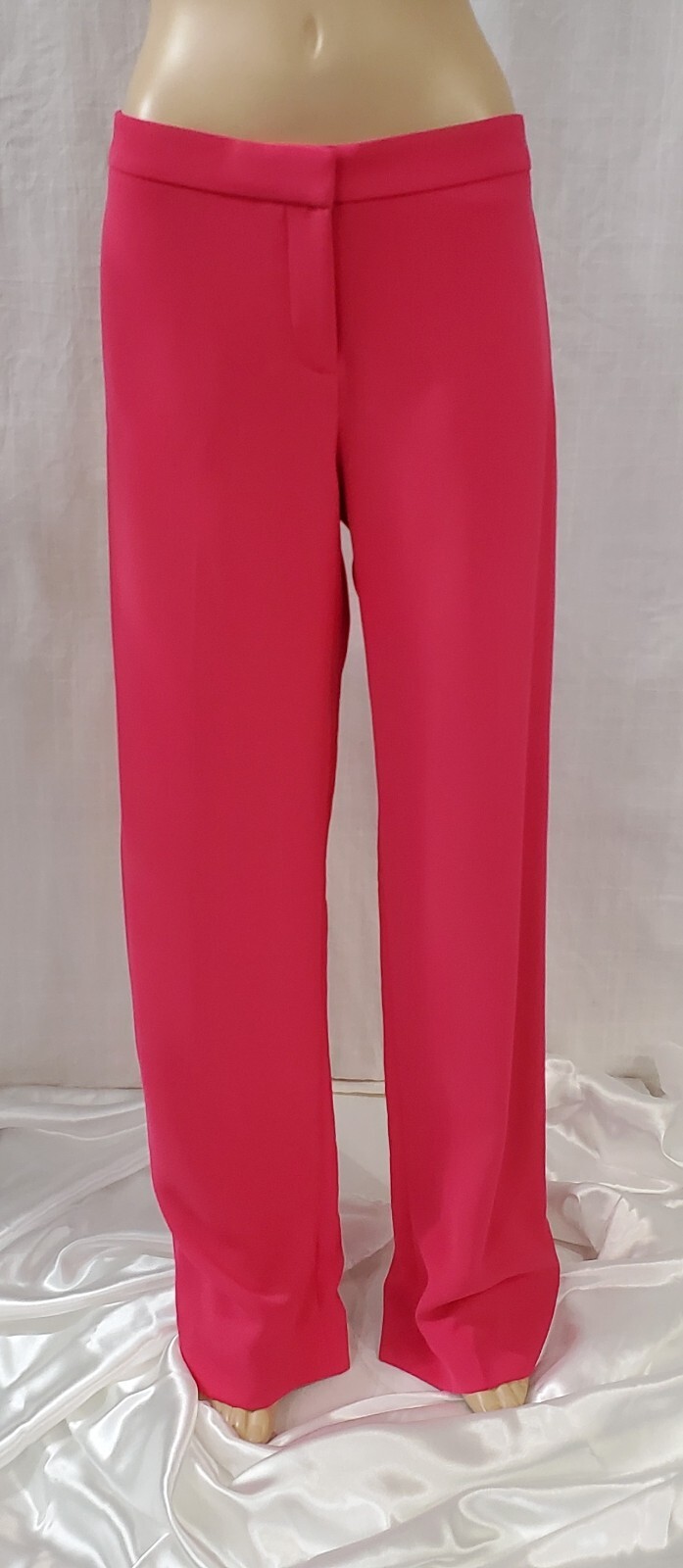 Rachel Roy Bold Pink Career Dress Pants Straight Leg High Rise Sz 10 NWT $298