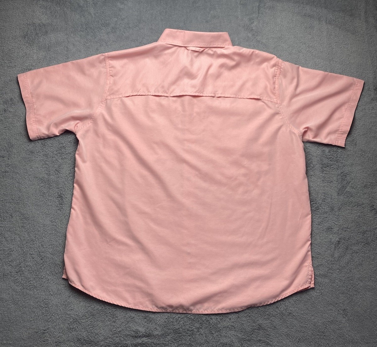 Men’s XL Excurzion Fishing Hiking Shirt Pink Outdoor Short Sleeve Button Down