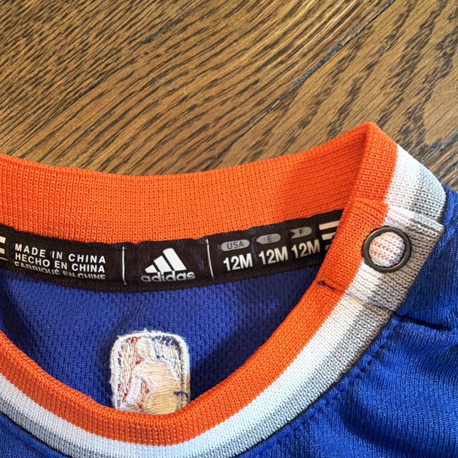 adidas NBA New York Knicks Porzingis #6 Blue Mesh One-Piece Romper 12M