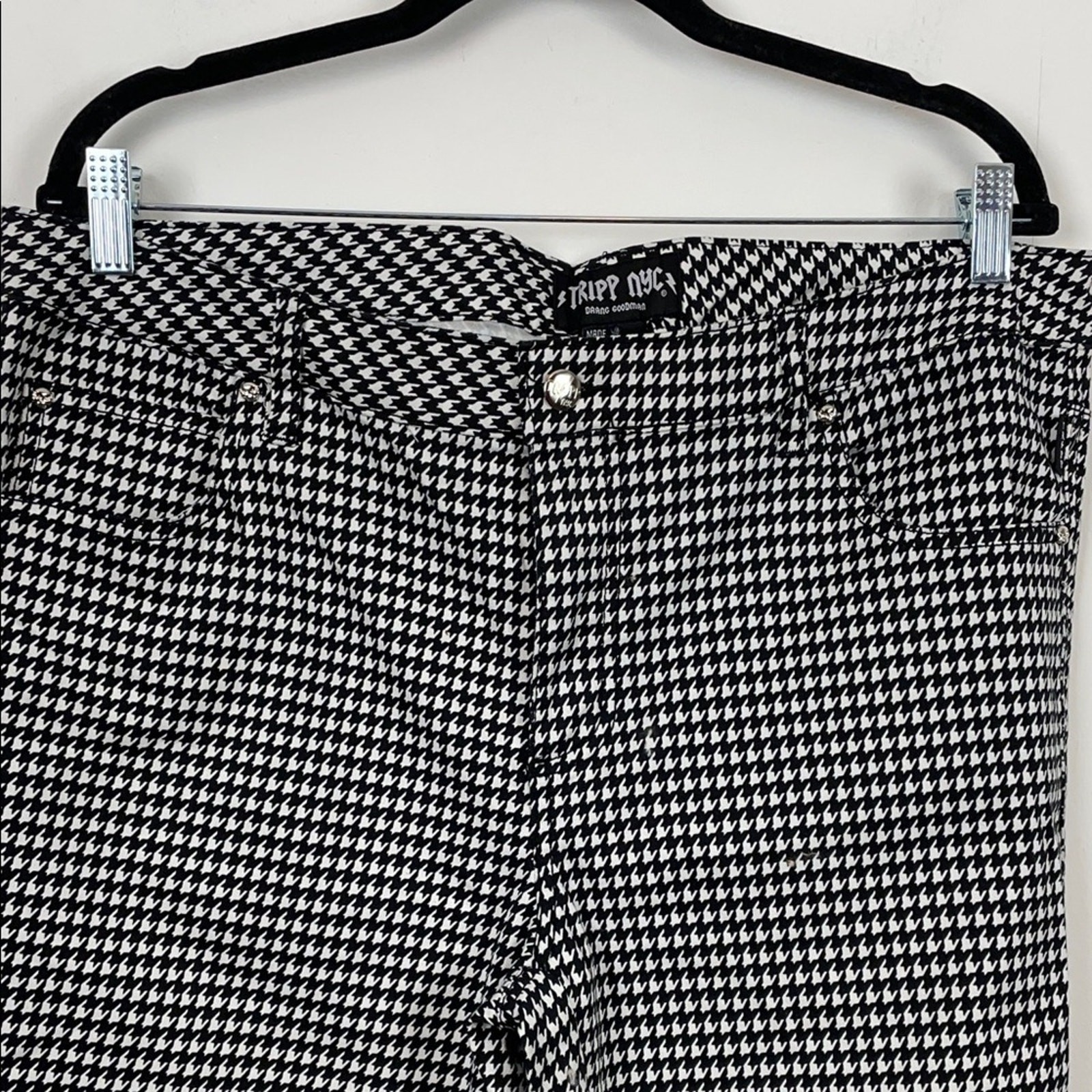 Tripp NYC Daang Goodman Houndstooth Women’s 15 Black and White Checkered Pants