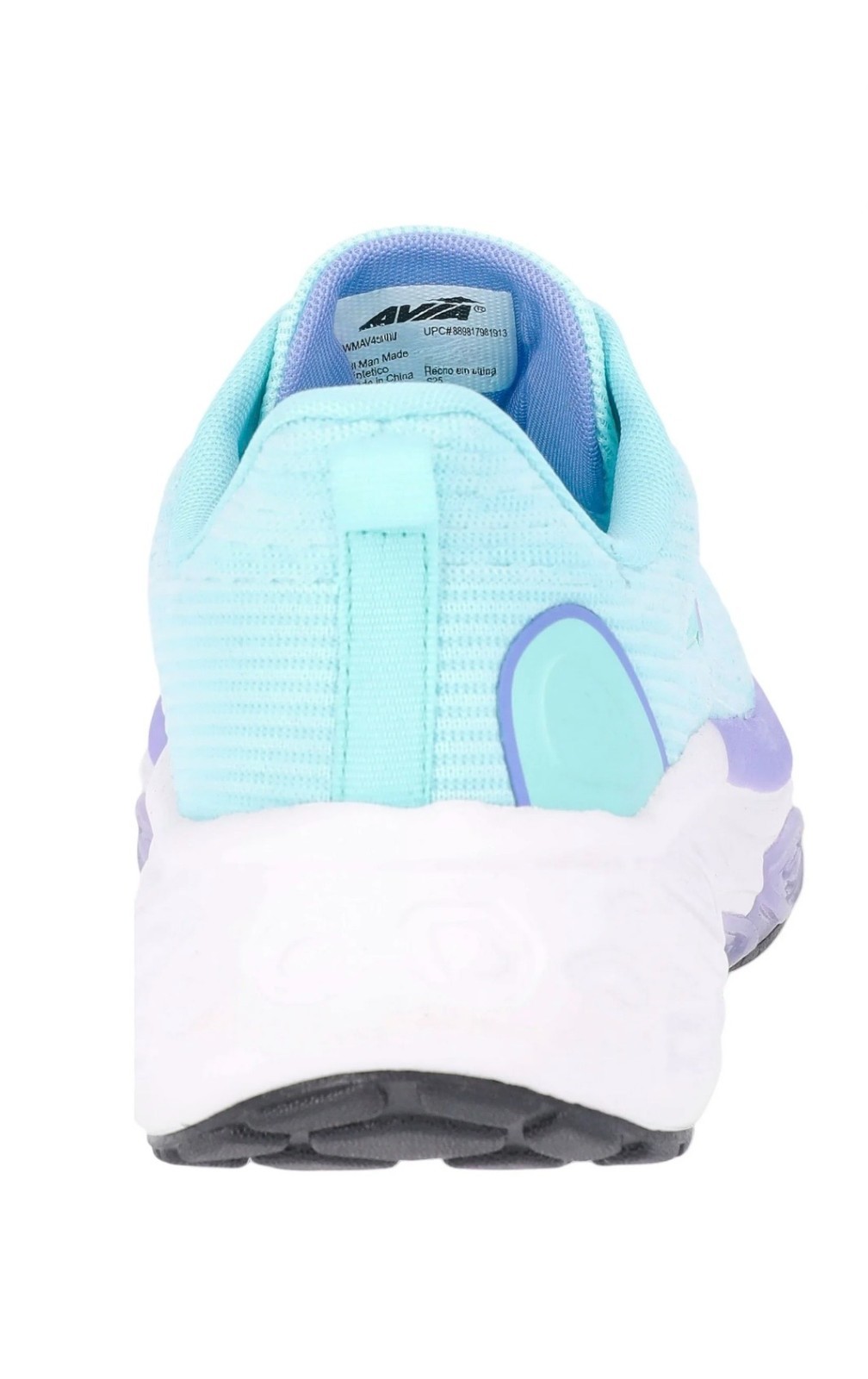 Avia Women’s Running Shoes Blue Purple Memory Foam Lace Up Athletic Sneak